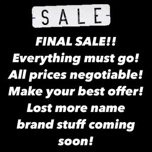 Check out my closet! Everything must go!